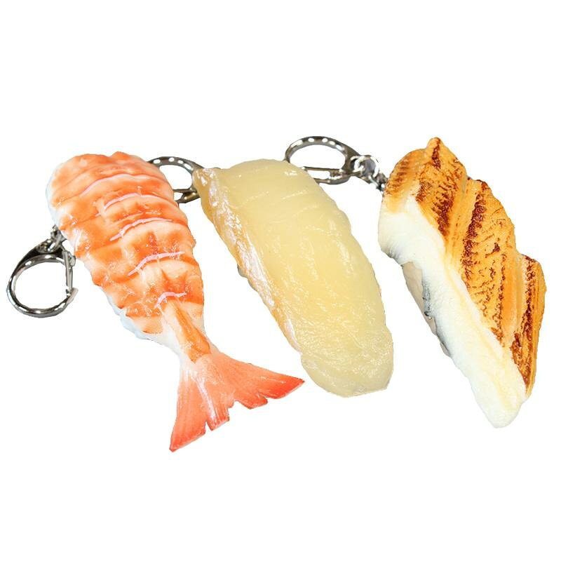 日本職人が作る 食品サンプル 寿司キーホルダー えび ひらめ 穴子 IP-813【メーカー直送：代金引換不可：同梱不可】【北海道・沖縄・離島は配達不可】