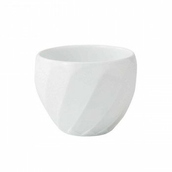 44176 波佐見焼 白磁斜め彫 デザートカップ 275ml【メーカー直送：代金引換不可：同梱不可】【北海道・..