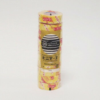 ビニールテープ19×10m/Y 101 19X10M 10P/Y【メーカー直送：代金引換不可：同梱不可】【北海道・沖縄・離島は配達不可】