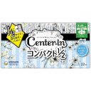センターイン コンパクト1/2 ホワイトシャボン 多い昼~ふつうの日用 羽つき 22枚入 ×1個 500-490741-00【メーカー直送:代金引換不可:同梱不可】【北海道・沖縄・離島は配達不可】