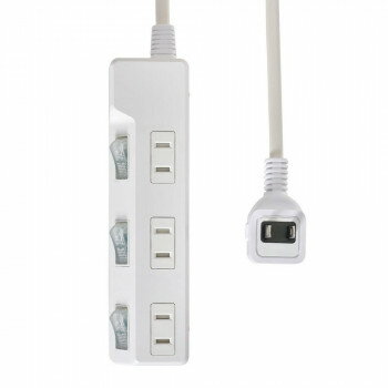 耐雷SW付タップ WLK-31S(W)【メーカー直送：代金引換不可：同梱不可】【北海道・沖縄・離島は配達不可】