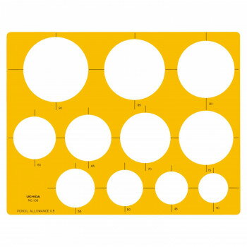 テンプレート NO106 円定規 1-843-0106【メーカー直送：代金引換不可：同梱不可】【北海道・沖縄・離島は配達不可】