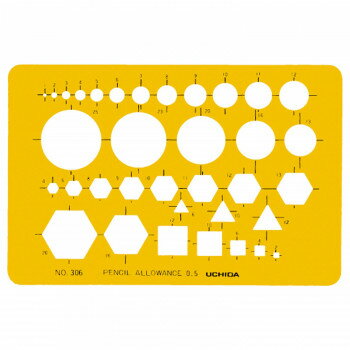 テンプレート NO306 ボルトナット 1-843-0306【配送方法:メール便/同梱不可/代引不可/日時指定不可】【北海道・沖縄・離島は配達不可】