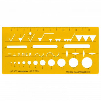 テンプレート NO303 仕上記号 1-843-0303【配送方法:メール便/同梱不可/代引不可/日時指定不可】【北海道・沖縄・離島は配達不可】