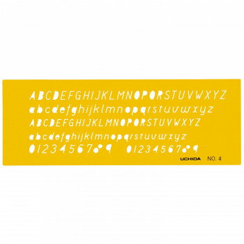 テンプレート　NO4　英字・数字　1-843-1004【配送方法:メール便/同梱不可/代引不可/日時指定不可】【北海道・沖縄・離島は配達不可】
