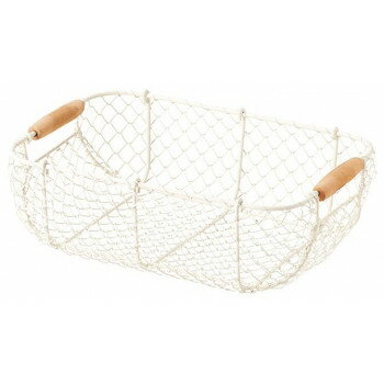 レトロワイヤーバスケット BR 89-22WH【メーカー直送：代金引換不可：同梱不可】【北海道・沖縄・離島は配達不可】