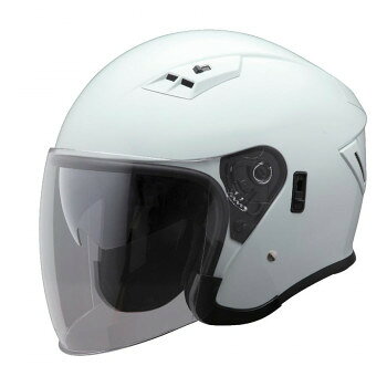 ユニカー工業 Wシールド ジェットヘルメット メタリックホワイト BH-39W【メーカー直送：代金引換不可：同梱不可】【北海道・沖縄・離島は配達不可】