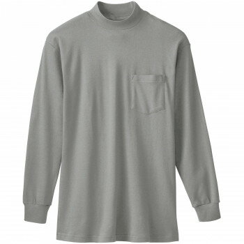 樂天商城 - 桑和 50108 長袖ハイネックTシャツ(胸ポケット付き) LLサイズ モクグレー(26) SOWA【メーカー直送：代金引換不可：同梱不可】【北海道・沖縄・離島は配達不可】