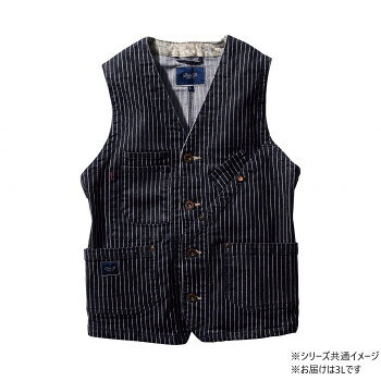 桑和 1472-06 ベスト 3Lサイズ ストライプ(910) Dandy Dad【メーカー直送：代金引換不可：同梱不可】【北海道・沖縄・離島は配達不可】
