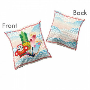 Nクッションカバー　正月　W330×H330mm　40221【メーカー直送：代金引換不可：同梱不可】【北海道・沖..