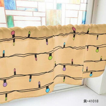 カフェカーテン 電飾 800×450mm 黄・41018【メーカー直送：代金引換不可：同梱不可】【北海道・沖縄・離島は配達不可】