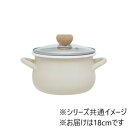 th ストクック IH対応ホーロークッキングポット18cm(グレー) RB-3244【メーカー直送:代金引換不可:同梱不可】【北海道・沖縄・離島は配達不可】