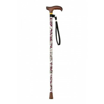 Rakuten - マキテック SKステッキ 伸縮・細身 赤花柄 AS-80RE【メーカー直送：代金引換不可：同梱不可】【北海道・沖縄・離島は配達不可】