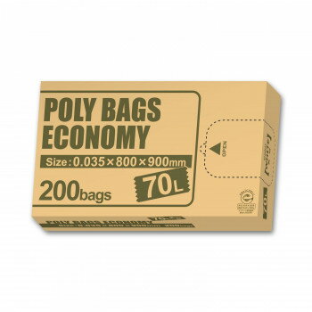 オルディ ポリバッグエコノミー BOX 70L 0.035mm 乳白半透明 200P 000040503【メーカー直送：代金引換不可：同梱不可】【北海道・沖縄・離島は配達不可】