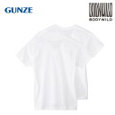 グンゼ インナーTシャツ BODYWILD 半袖 Vネック 2枚組 ホワイト L BW5015A【メーカー直送:代金引換不可:同梱不可】【北海道・沖縄・離島は配達不可】(4)