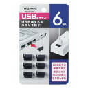YAZAWA(ヤザワコーポレーション) USBキャップ6個入り H8USBCAP【メーカー直送:代金引換不可:同梱不可】【北海道・沖縄・離島は配達不可】