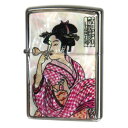 ZIPPO フレーム貝貼りエポ ビードロを吹く女【メーカー直送:代金引換不可:同梱不可】【北海道・沖縄・離島は配達不可】