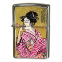 ZIPPO フレーム金箔エポ ビードロを吹く女【メーカー直送:代金引換不可:同梱不可】【北海道・沖縄・離島は配達不可】