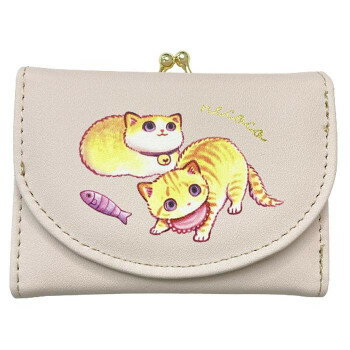 necoco がま口ミニ財布 A49-2 ベージュ【メーカー直送：代金引換不可：同梱不可】【北海道・沖縄・離島は配達不可】