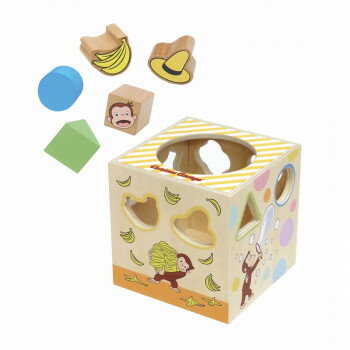 おさるのジョージ　かたちあわせキューブ8ピース　VG19【メーカー直送：代金引換不可：同梱不可】【北海道・沖縄・離島は配達不可】