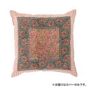 コンフィーブロックプリント クッションカバー ピンク 16725883379【メーカー直送:代金引換不可:同梱不可】【北海道・沖縄・離島は配達不可】