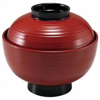 福井クラフト 4寸乱引吸物椀 朱ツバ黒 内黒 33710690【メーカー直送：代金引換不可：同梱不可】【北海道・沖縄・離島は配達不可】