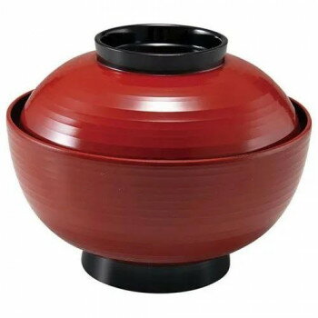 福井クラフト 4.5寸乱引雑煮椀 朱ツバ黒 33710880【メーカー直送：代金引換不可：同梱不可】【北海道・沖縄・離島は配達不可】