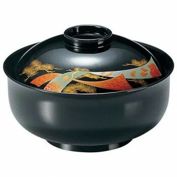 福井クラフト TA5寸ゆり型煮物椀 黒短冊松 32601900【メーカー直送：代金引換不可：同梱不可】【北海道・沖縄・離島は配達不可】