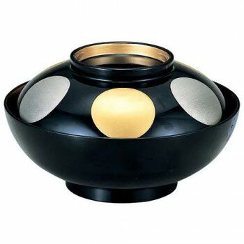 福井クラフト 45仙才煮物椀黒日月高台内金 12017270【メーカー直送：代金引換不可：同梱不可】【北海道・沖縄・離島は配達不可】