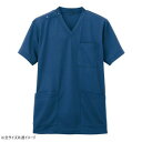 アイトス スクラブ(男女兼用) ダークネイビー 5L 861405【メーカー直送:代金引換不可:同梱不可】【北海道・沖縄・離島は配達不可】(4)