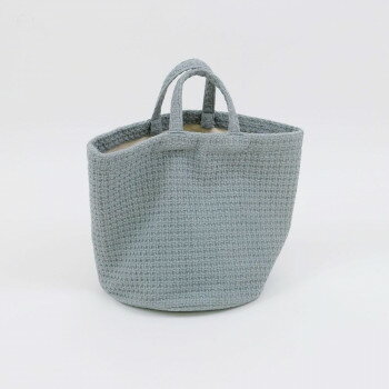 志成販売 ファブリック ハンドルバスケット ワッフル ウィーブ ブルー 303674BL【メーカー直送：代金引換不可：同梱不可】【北海道・沖縄・離島は配達不可】