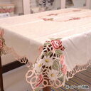 ローズ刺繍 テーブルクロス 115×140cm HIC-569/115140【メーカー直送:代金引換不可:同梱不可】【北海道・沖縄・離島は配達不可】