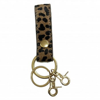DAICO Pisoraro(ピソラロ) ハラコ ベルト付キーリング LEOPARD-BR PR245【メーカー直送:代金引換不可:同梱不可】【北海道・沖縄・離島は配達不可】