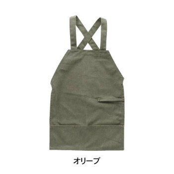 乐天商城 - バッククロスキャンバスエプロン20oz オリーブ 400889502【メーカー直送：代金引換不可：同梱不可】【北海道・沖縄・離島は配達不可】