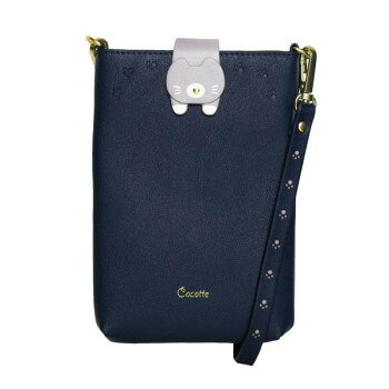 ショルダーストラップ付きスマホポーチ Cocotte Navy SP-COT06【メーカー直送：代金引換不可：同梱不可】【北海道・沖縄・離島は配達不可】