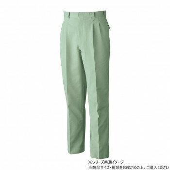 Work Clothes - 桑和 4889 ツータックスラックス 82サイズ モスグリーン(107)【メーカー直送：代金引換不可：同梱不可】【北海道・沖縄・離島は配達不可】