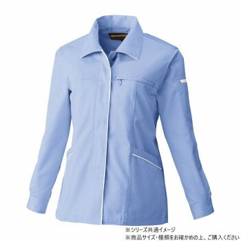 桑和 6112 レディーススモック Lサイズ パープルB(202)【メーカー直送：代金引換不可：同梱不可】【北..