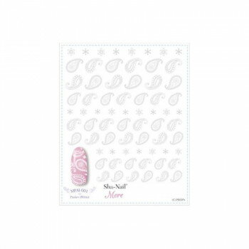 Sha-Nail More 写ネイル ネイルシール Paisley (White) MPAI-001【メーカー直送:代金引換不可:同梱不可】【北海道・沖縄・離島は配達不可】