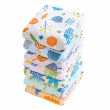 1週間のプリントフェイスタオル(北欧調) 7柄組 SV-0201-7【メーカー直送：代金引換不可：同梱不可】【北海道・沖縄・離島は配達不可】