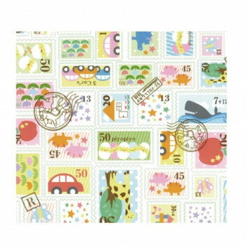 包装紙 プチスタンプ 半切 875 50枚【メーカー直送:代金引換不可:同梱不可】【北海道・沖縄・離島は配達不可】