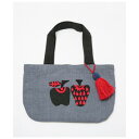 東京かんかん CHIZURI刺繍フラットミニバッグ(フルーツ)レッドH25S230RD【メーカー直送:代金引換不可:同梱不可】【北海道・沖縄・離島は配達不可】(4)