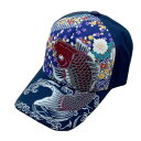 大西賢製販 Ripple 刺繍綿キャップ 紅鯉 紺 H27-SC08【メーカー直送:代金引換不可:同梱不可】【北海道・沖縄・離島は配達不可】