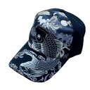 大西賢製販 Ripple 刺繍綿キャップ 鯉 黒 H27-SC10【メーカー直送:代金引換不可:同梱不可】【北海道・沖縄・離島は配達不可】