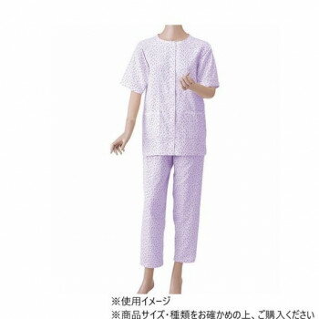 神戸生絲 婦人楽らくガーゼパジャマ上下(半袖) S No.900 パープル【メーカー直送：代金引換不可：同梱..