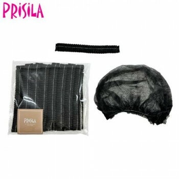 プリシラ 不織布キャップ 15枚入 F-CAP-BK【配送方法:メール便/同梱不可/代引不可/日時指定不可】【北海道・沖縄・離島は配達不可】