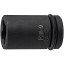 ミトロイ(MITOLOY) 3/8 インパクトレンチ用 ウエルドナット用ソケット 9mm P3W-9【メーカー直送:代金引換不可:同梱不可】【北海道・沖縄・離島は配達不可】