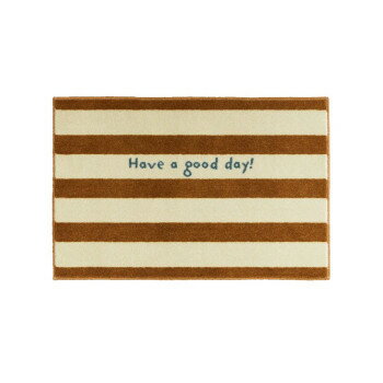 (クリーンテックス) デザインマット kahou good day_brown stripe 45×75cm【メーカー直送：代金引換不可：同梱不可】【北海道・沖縄・離島は配達不可】