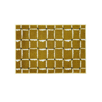 (クリーンテックス) 玄関マット Tomoko Murata Windcheck Gold 45×75cm【メーカー直送：代金引換不可：同梱不可】【北海道・沖縄・離島は配達不可】