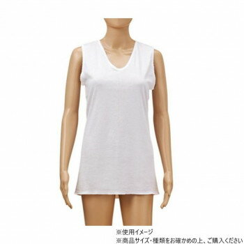 神戸生絲　コベス　国産純綿肌着/婦人ノースリーブM PC721 ホワイト【メーカー直送：代金引換不可：同..