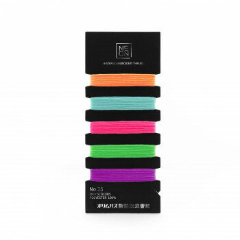 NEON 25番刺しゅう糸セット POP NE-C2【配送方法:メール便/同梱不可/代引不可/日時指定不可】【北海道・沖縄・離島は配達不可】